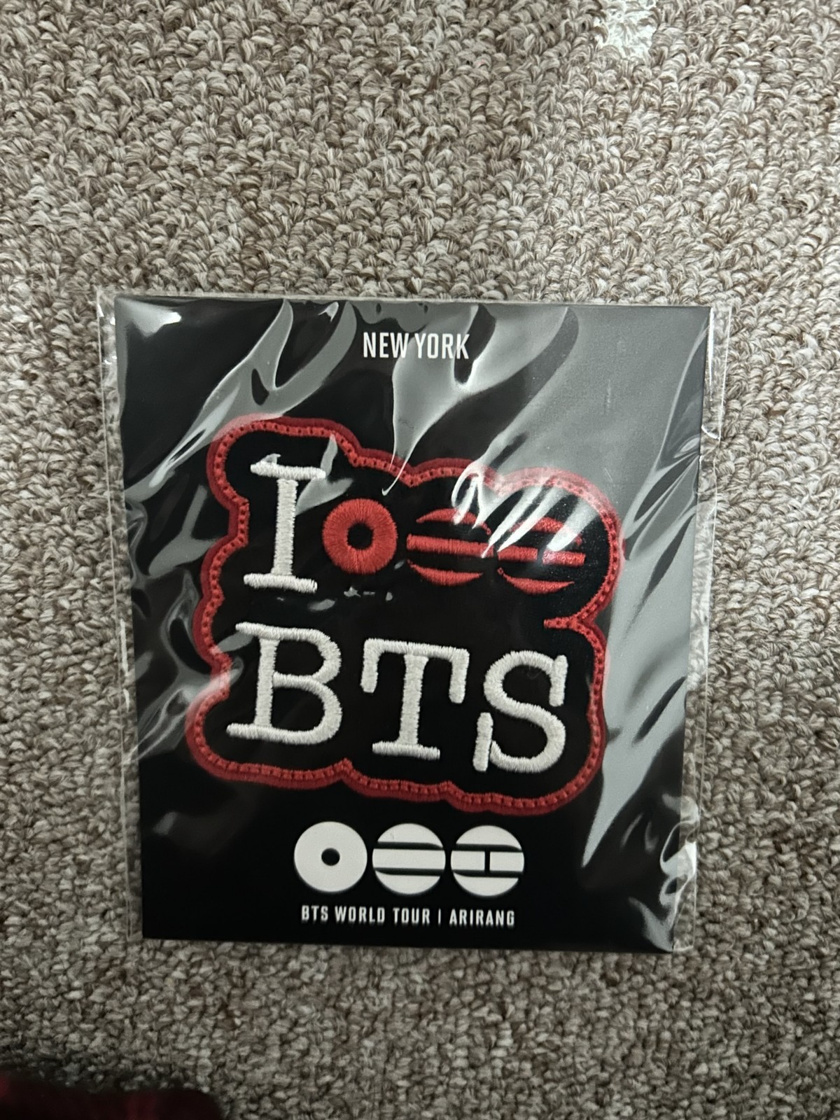 2026 BTS Arirang NYC Pop Up embroidered Pin Patch Clip I LOVE NY BTS Design 2026 BTS Arirang NYC Pop Up embroidered Pin Patch Clip I LOVE NY BTS Design