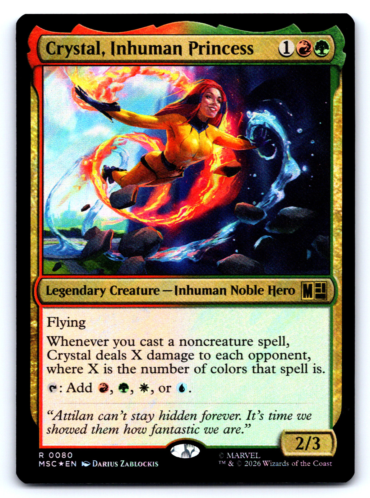 Crystal, Inhuman Princess SURGE FOIL - Marvel Super Heroes - MTG Crystal, Inhuman Princess SURGE FOIL - Marvel Super Heroes - MTG