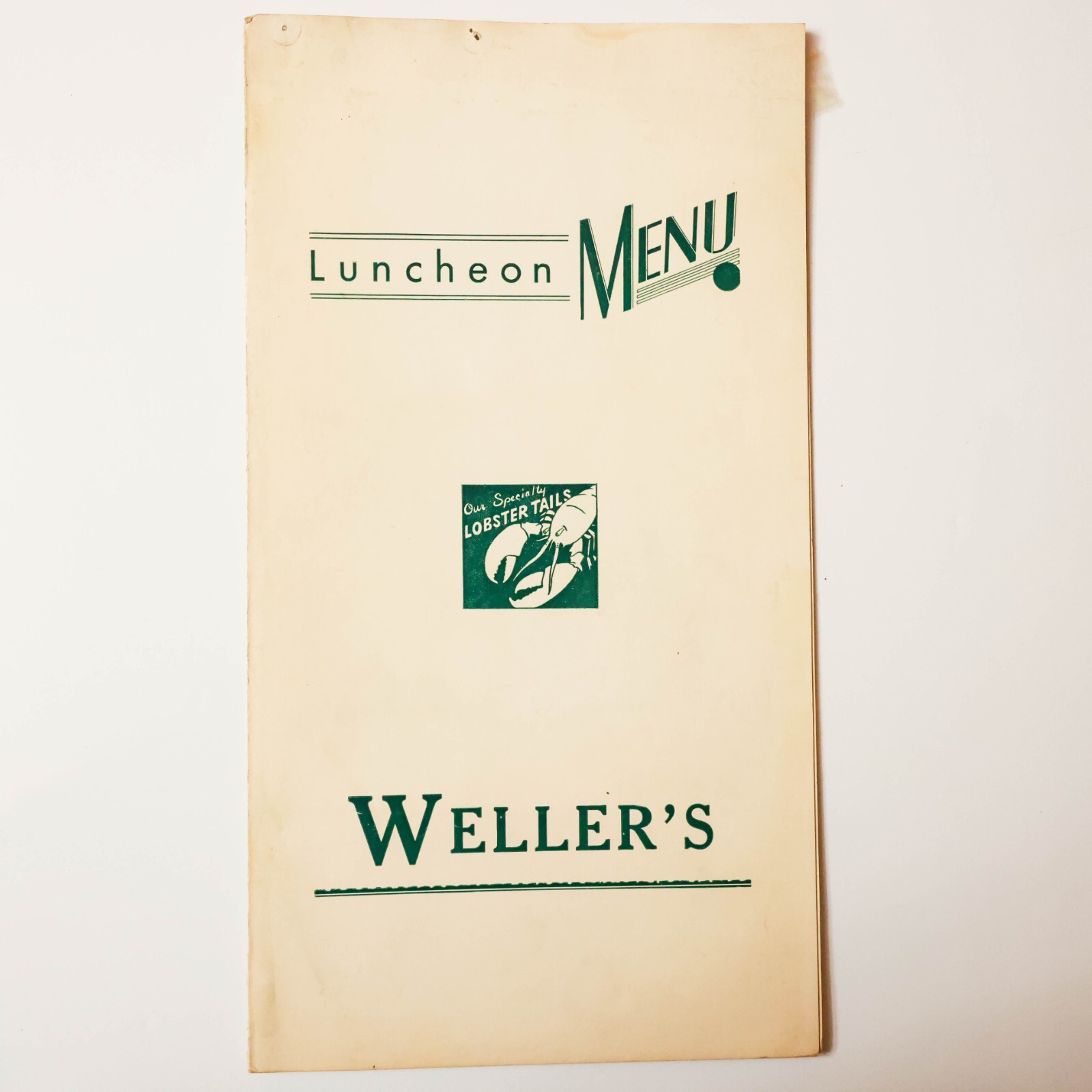 Vintage Weller\'s Morton Grove Restaurant Menu 1960\'s Rare Vintage Weller\'s Morton Grove Restaurant Menu 1960\'s Rare