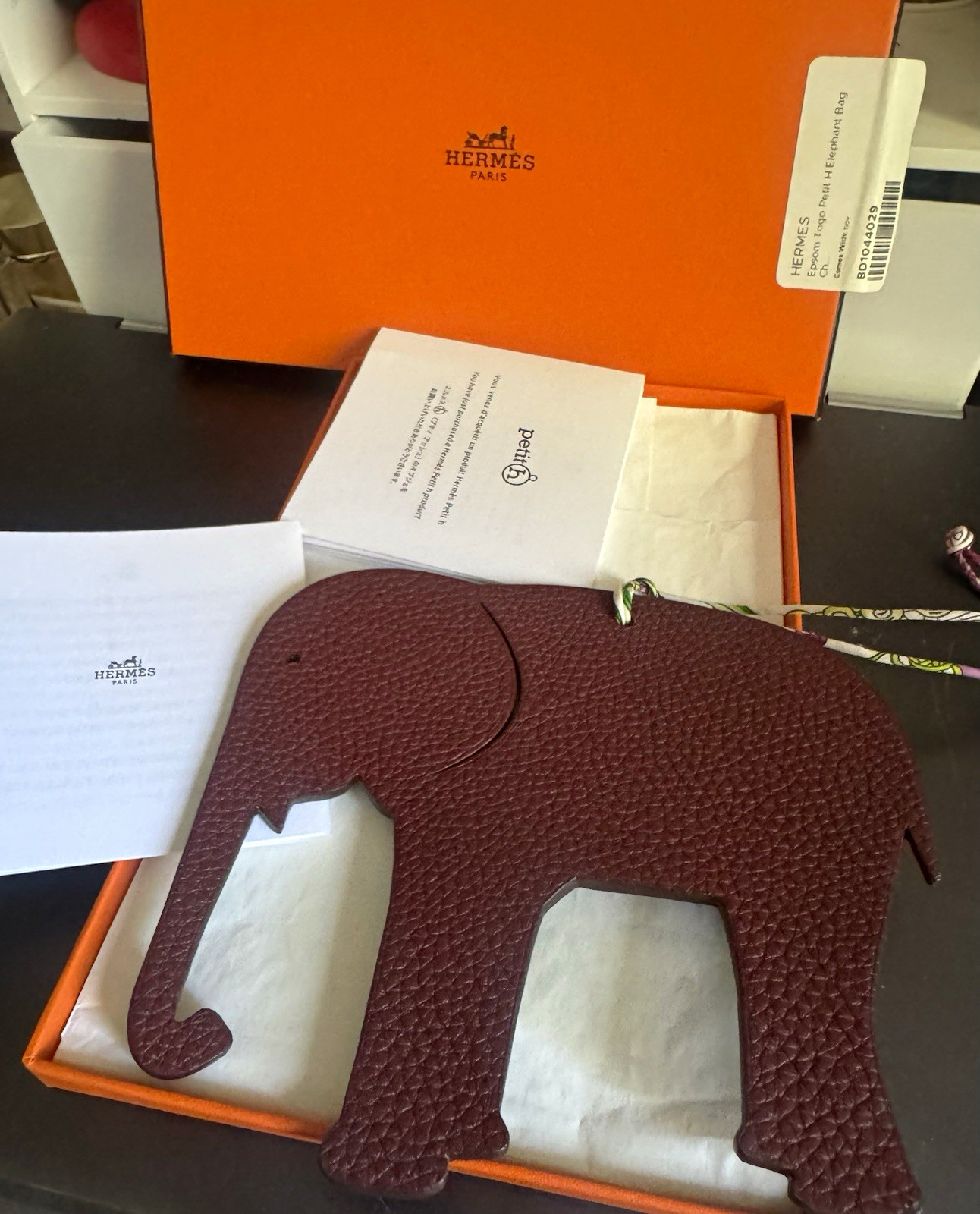 HERMÈS Petit H Elephant Bag Charm HERMÈS Petit H Elephant Bag Charm