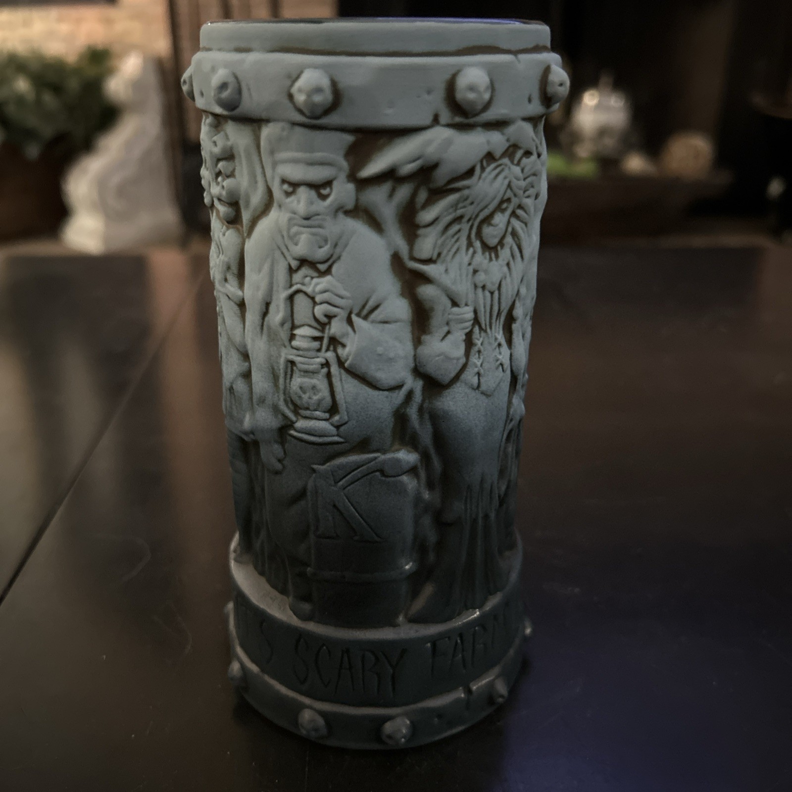 Knott's Scary Farm FUN Edition Tiki Mug Limited Edition 2022 Tiki Halloween Blue Knott's Scary Farm FUN Edition Tiki Mug Limited Edition 2022 Tiki Halloween Blue