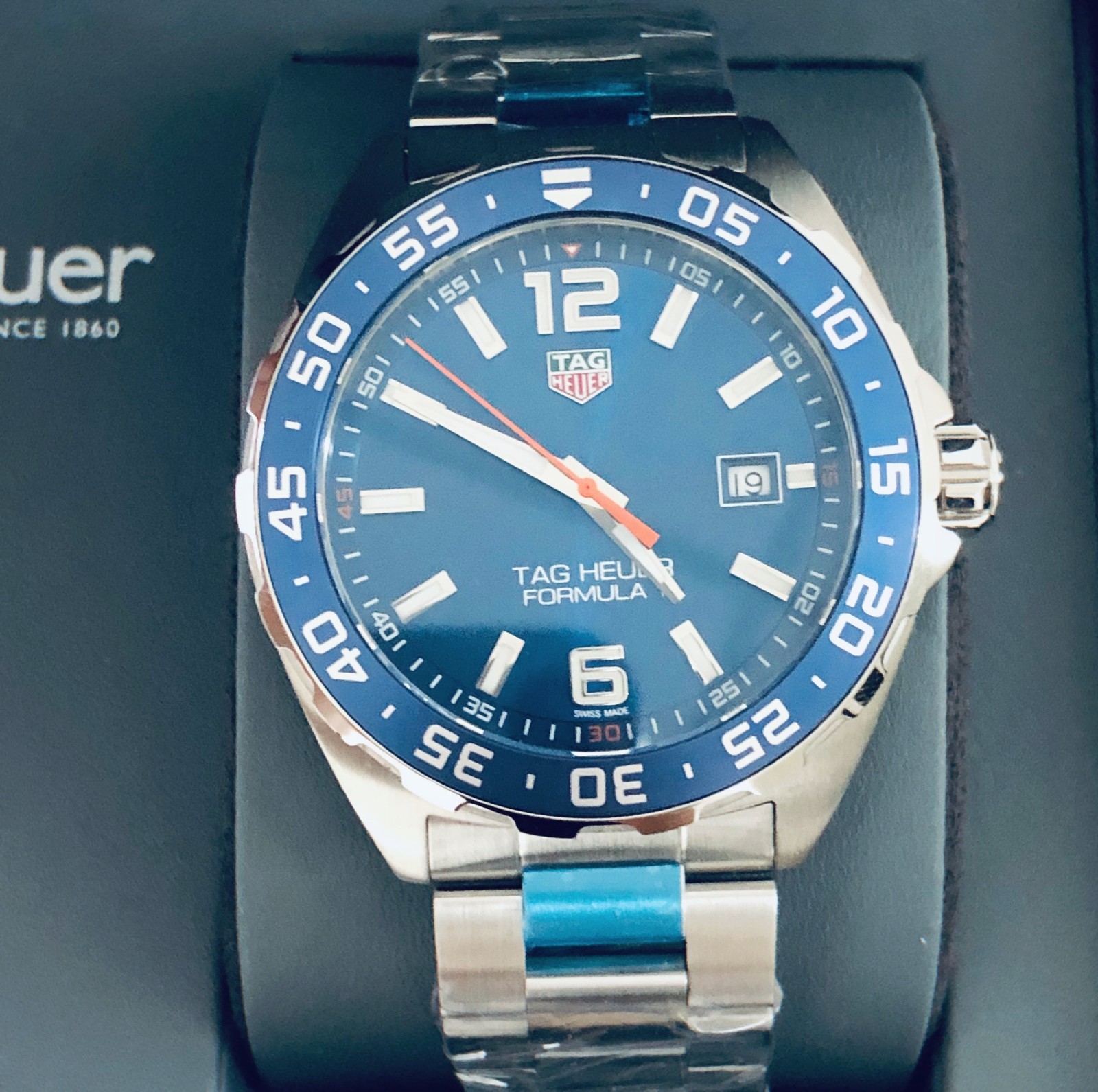 TAG-Heuer-Formula 1-WAZ1010.BA0842-43mm Blue Dial Men\'s  Quartz Watch-Used
