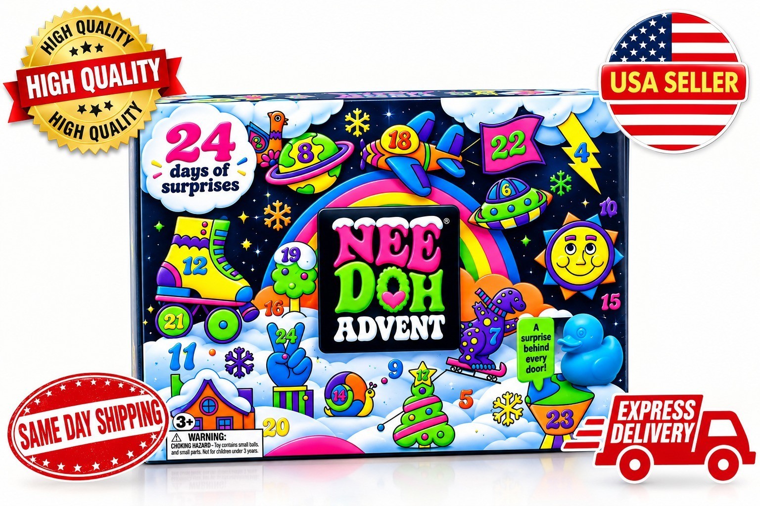 2026 NeeDoh Advent Calendar 24 Days Of Surprise Christmas Countdown BRAND NEW* 2026 NeeDoh Advent Calendar 24 Days Of Surprise Christmas Countdown BRAND NEW*