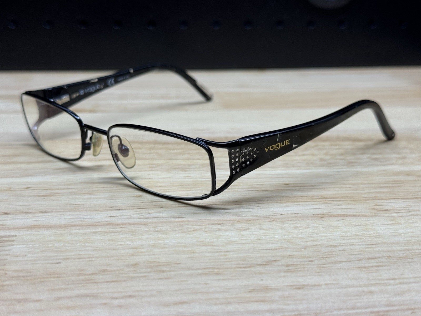 VOGUE Designer Eyeglasses VO 3671-B 352 Black Jeweled Frames 51[]17-130