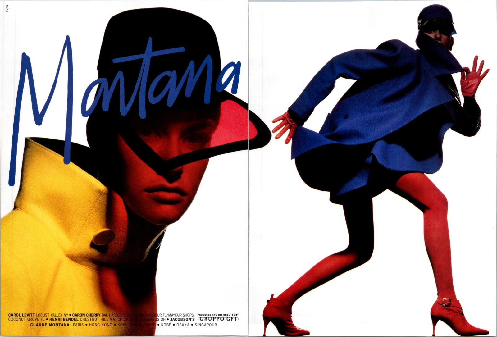 1991 • Claude MONTANA 2 page  print ad • 90s 1990s Fashion heels CA.33