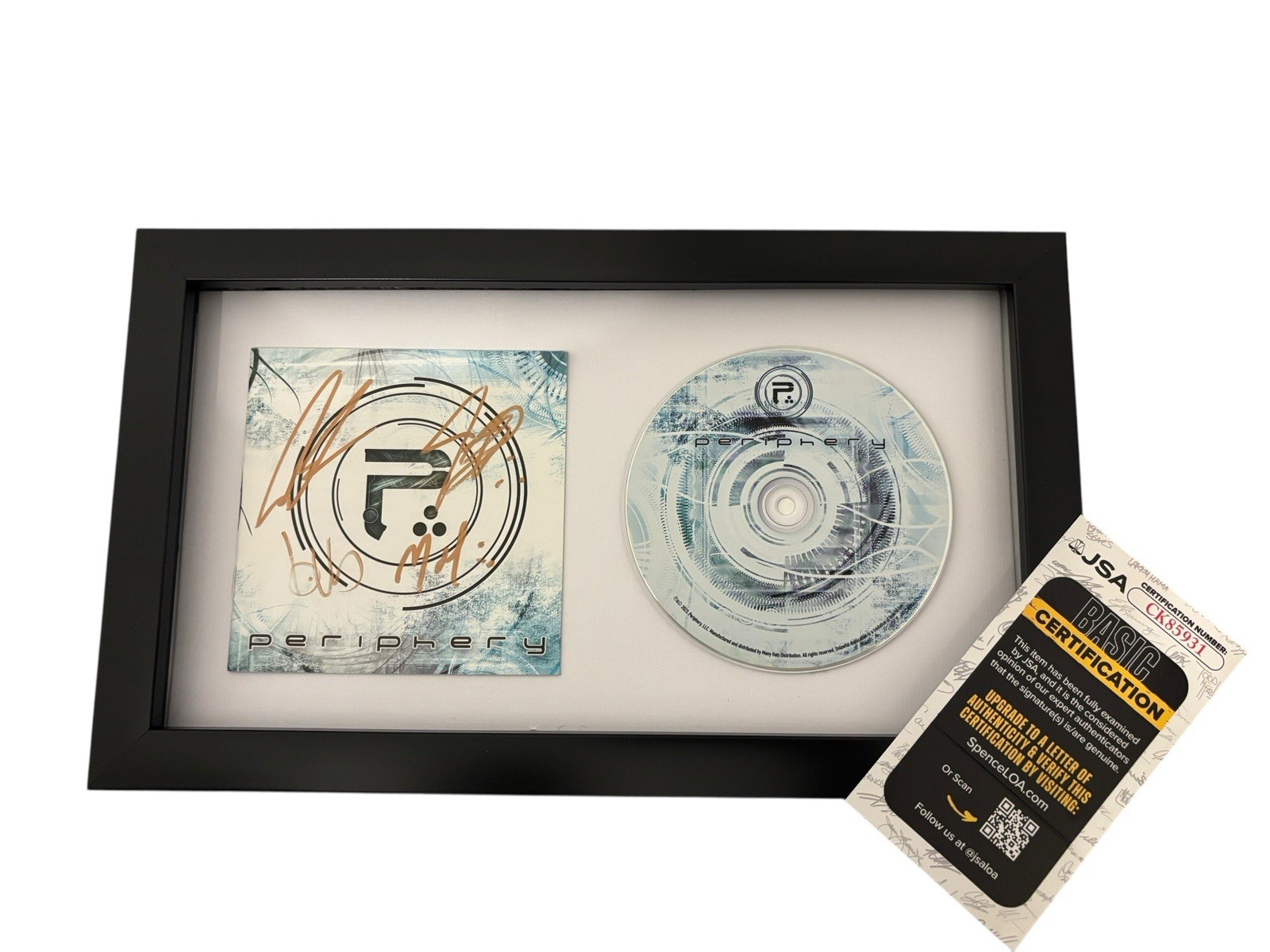PERIPHERY SIGNED AUTOGRAPH SELF TITLED DEBUT FRAMED MATTED CD SPENCER +3 JSA COA
