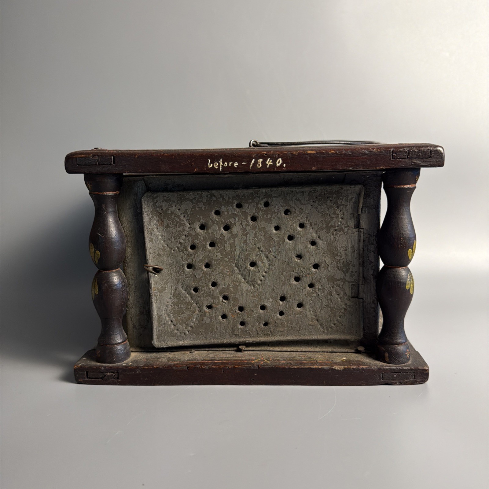 Antique 19th Century Paint Decorated Foot Warmer Antique 19th Century Paint Decorated Foot Warmer