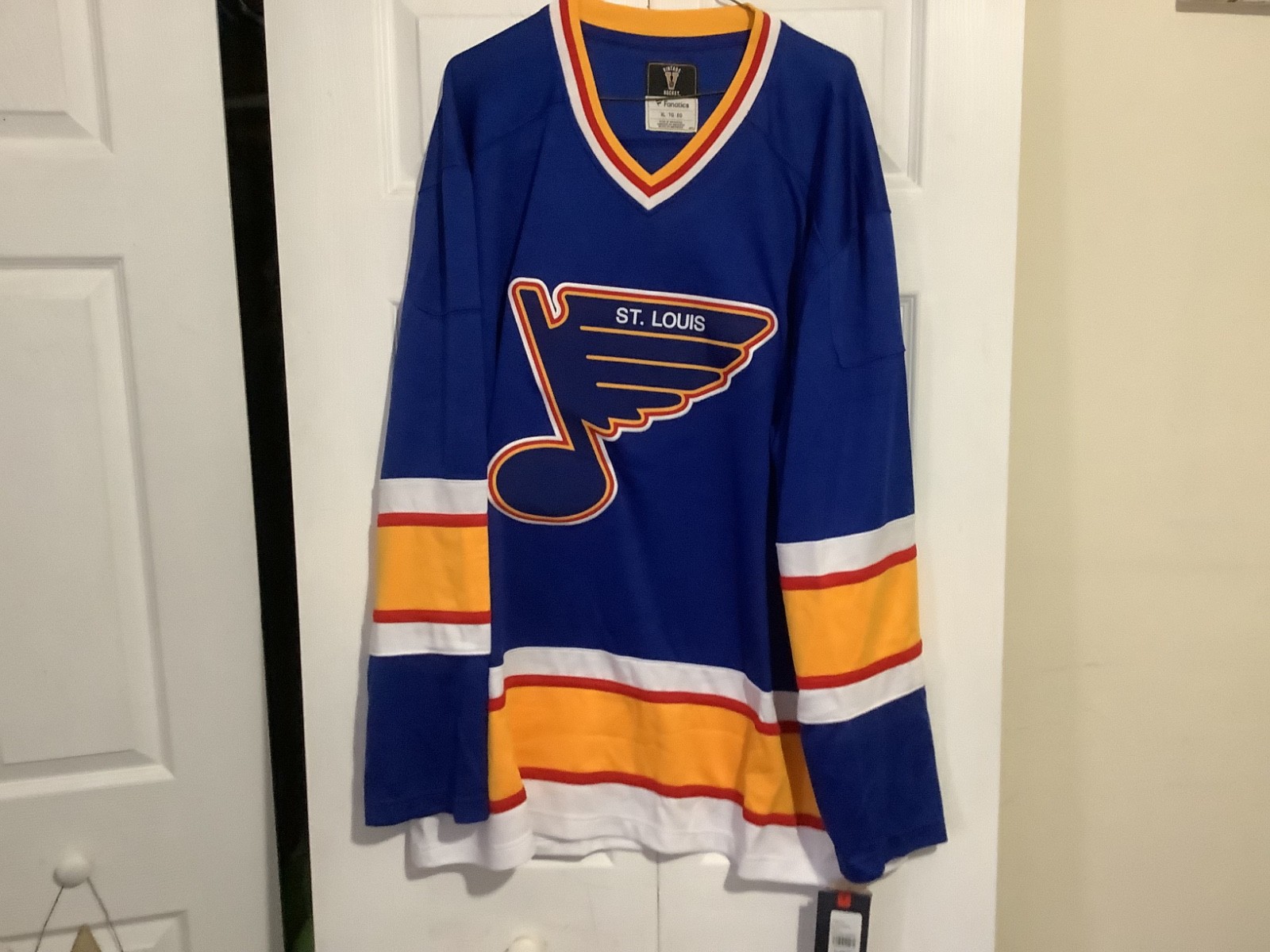 St. Louis Blues Fanatics Vintage Royal Blue Breakaway Jersey Size XL NWT