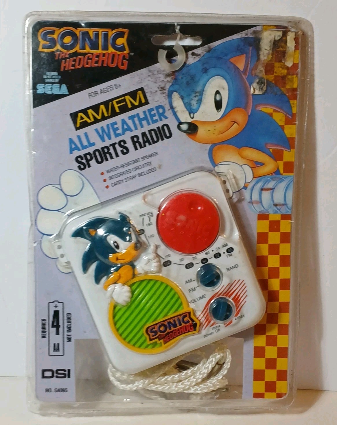 Rare New Sealed 1993 Vintage Sonic The Hedgehog Radio AM/FM All Weather Sports Rare New Sealed 1993 Vintage Sonic The Hedgehog Radio AM/FM All Weather Sports