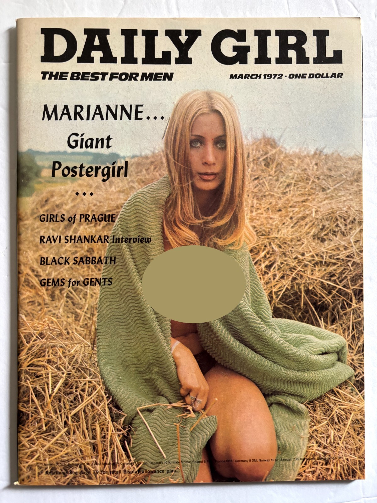 Daily Girl March 1972 | Marianne  Poster Girl, Black Sabbath Ritual