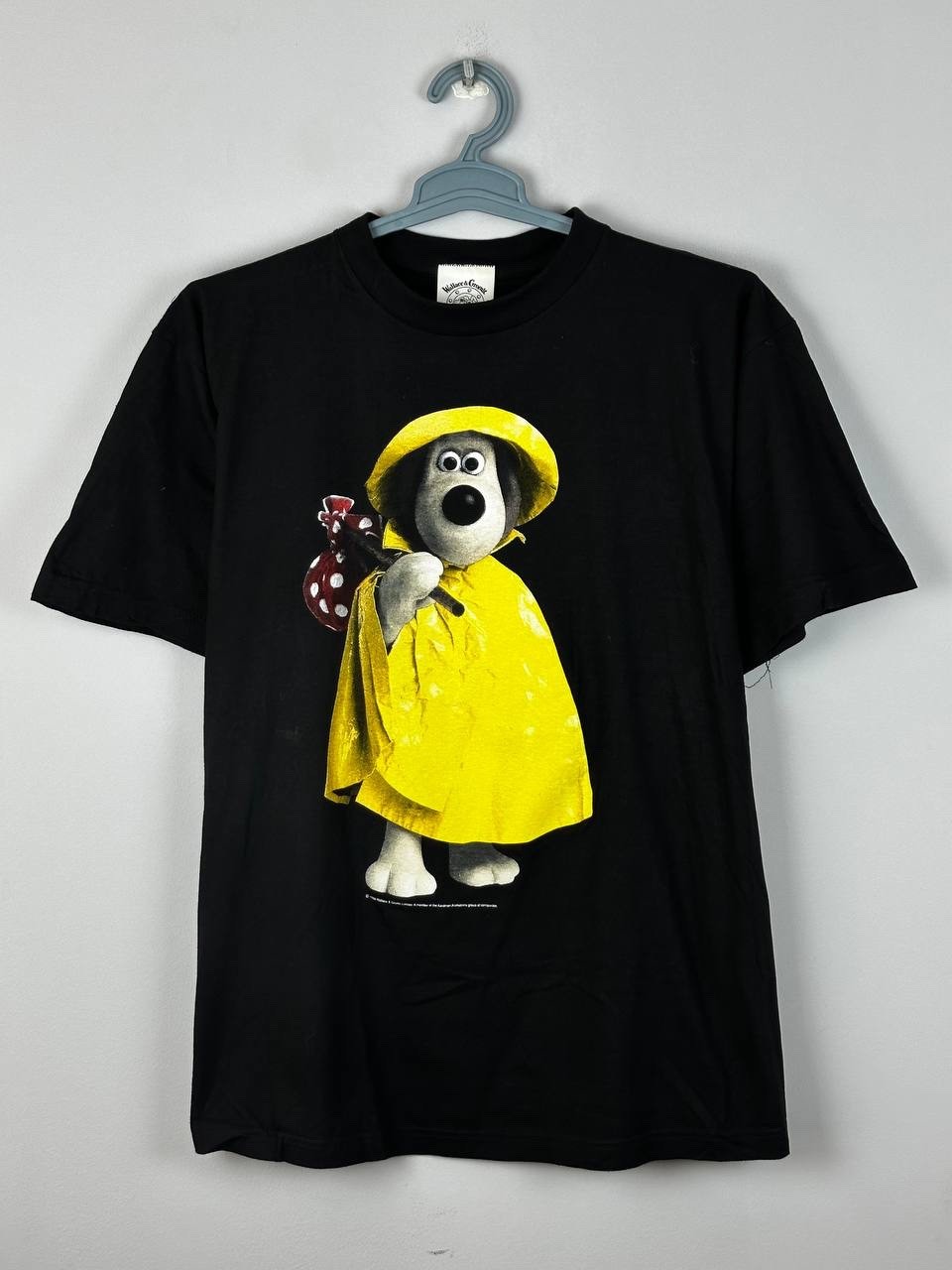1989 Vintage Wallace & Gromit Faded Black Graphic T-Shirt Size XL