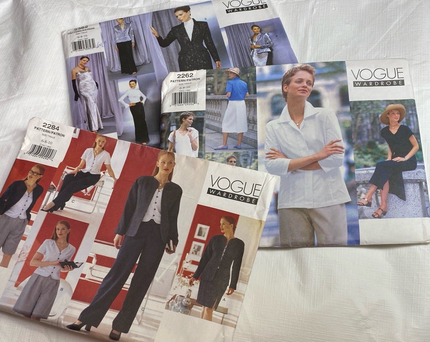 Vogue Wardrobe Sewing Patterns Lot of 3 Uncut 2262 2284 2362 Sizes 6-8-10 Vogue Wardrobe Sewing Patterns Lot of 3 Uncut 2262 2284 2362 Sizes 6-8-10