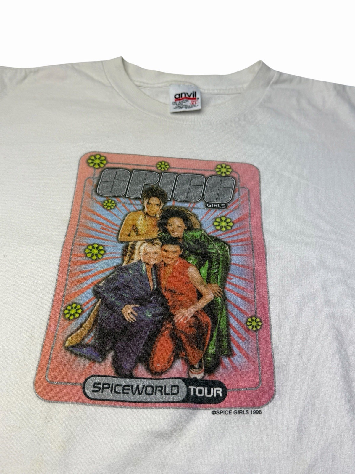 Vintage 1998 Spice Girls Concert SPICEWORLD TOUR T Shirt Single Stitch Anvil XL