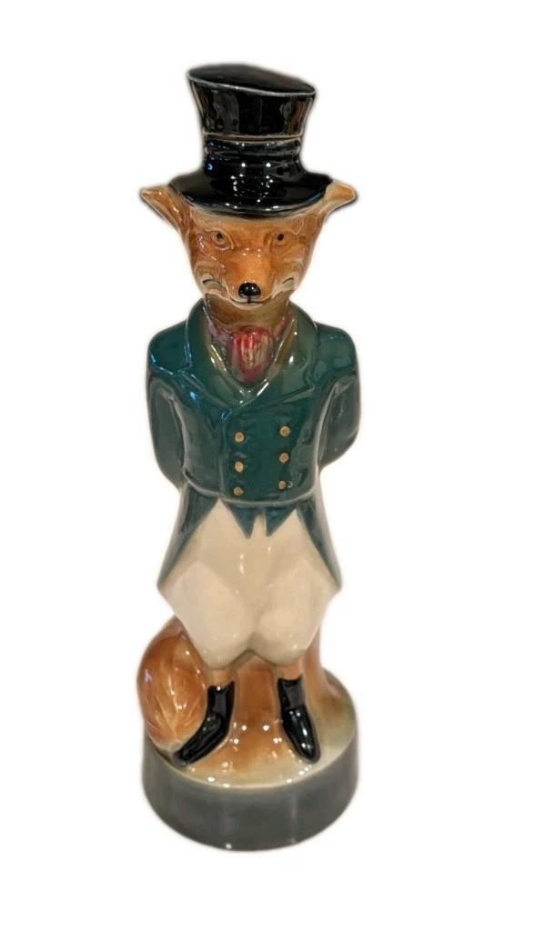 Vintage 1965 Jim Beam Fox Huntsman Decanter Regal China Original Stopper 13