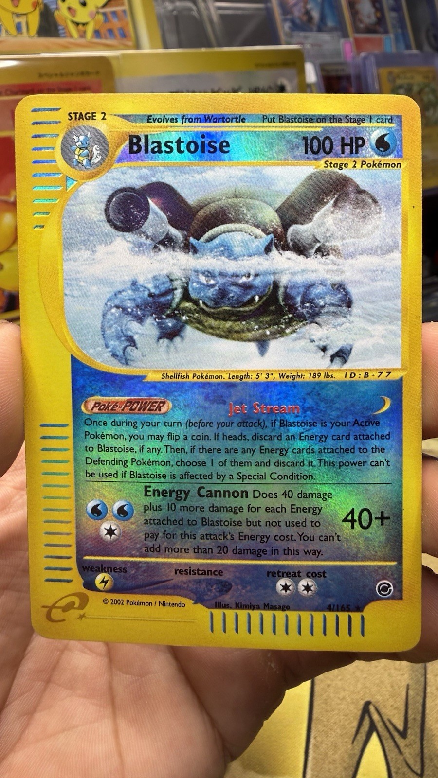 Blastoise 004/165 Expedition Base Set Reverse Holo MP+ Blastoise 004/165 Expedition Base Set Reverse Holo MP+