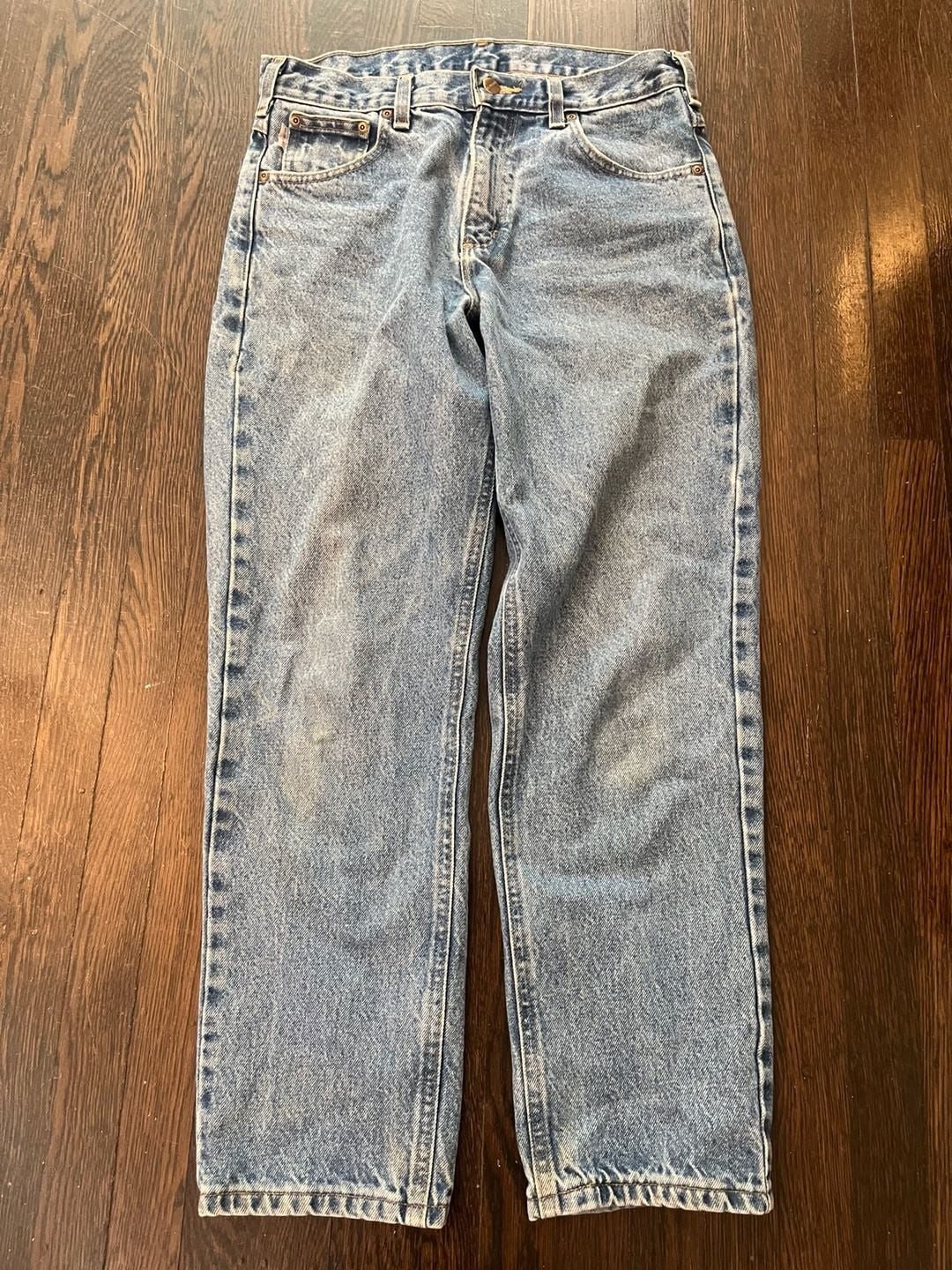 Carhartt Relaxed Fit Jeans B17-DST Size 30X28 Light Wash Denim