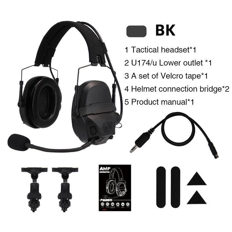 FMA FCS AMP Tactical Headset Communication Noise Reduction V60 PTT Military Gear FMA FCS AMP Tactical Headset Communication Noise Reduction V60 PTT Military Gear