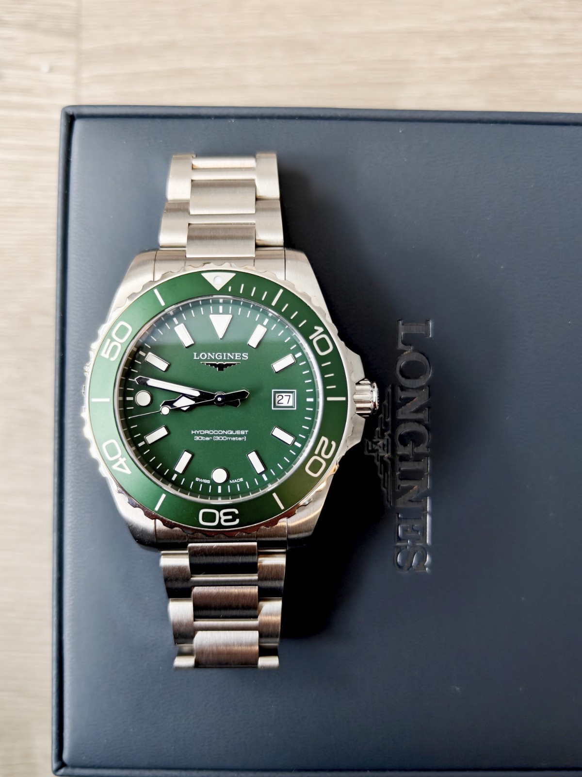 Longines Hydroconquest Green 42mm Quartz L3.769.4.06.6