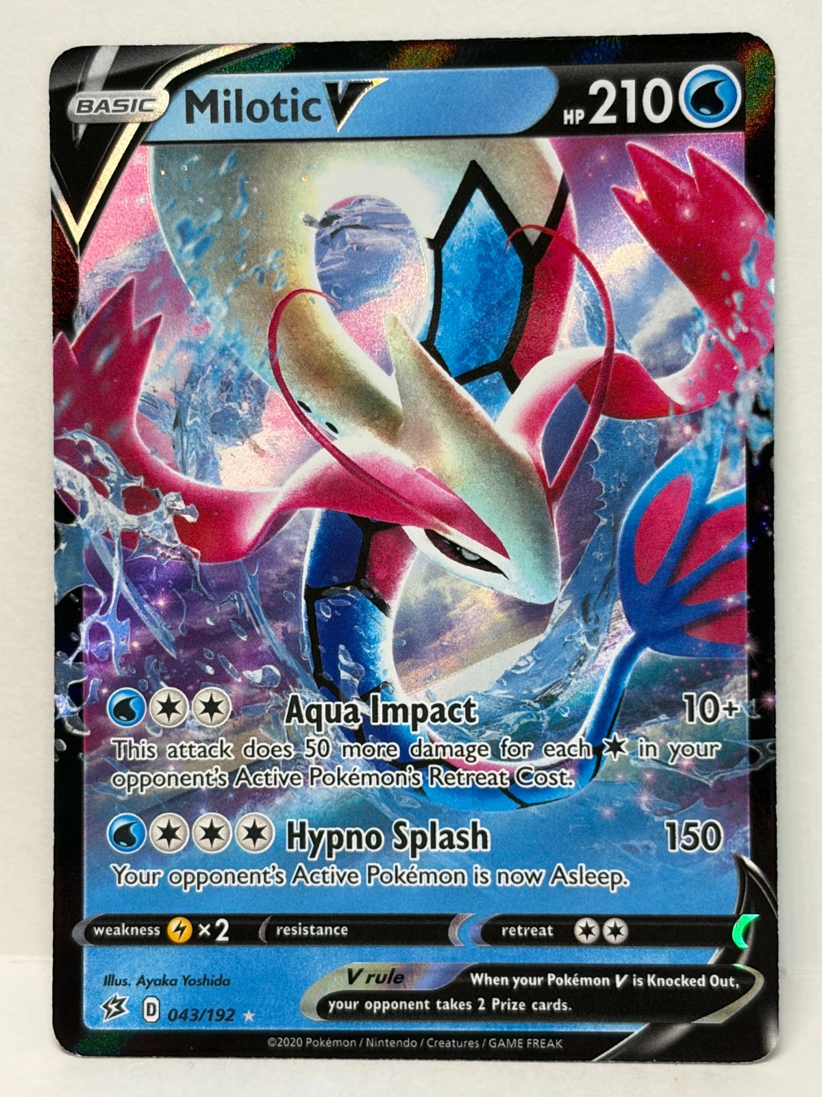 Pokemon Milotic V Holo Rebel Clash 043/192 - NM