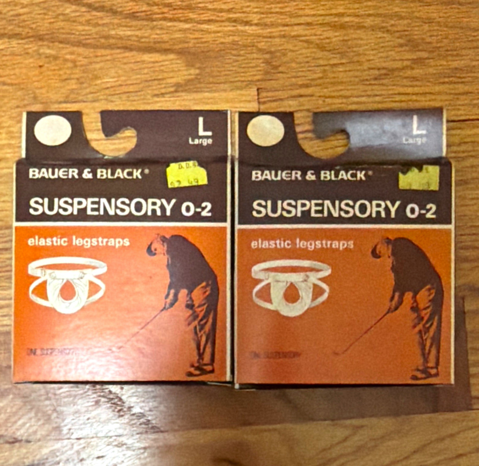 Vintage Bauer & Black Suspensory O-2 Athletic Supporter Jockstrap Large NOS Lot