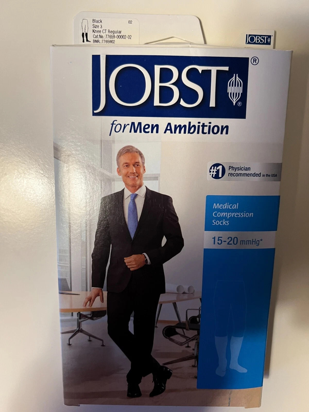 Jobst Medical Compression Knee Socks For Men 15-20 mmHg Size 3 Black Jobst Medical Compression Knee Socks For Men 15-20 mmHg Size 3 Black