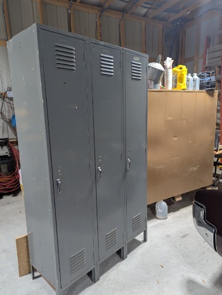 Lyon Standard Steel Gray Wardrobe Locker, (3) & (2) Wide Lyon Standard Steel Gray Wardrobe Locker, (3) & (2) Wide