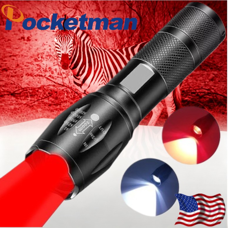 Rechargeable 2 in 1 Red Flashlight LED Flashlight with White and Red Light Rechargeable 2 in 1 Red Flashlight LED Flashlight with White and Red Light