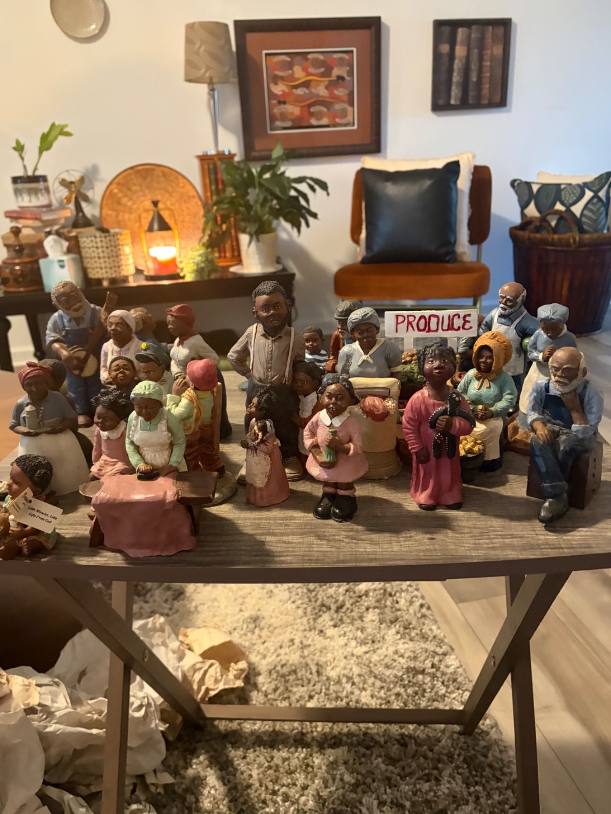 vintage african american figuerines some signed by artist