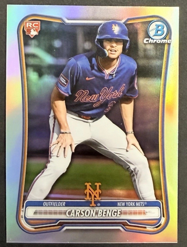 2026 Carson Benge Bowman Chrome Red Rookie Refractor Mets 2026 Carson Benge Bowman Chrome Red Rookie Refractor Mets