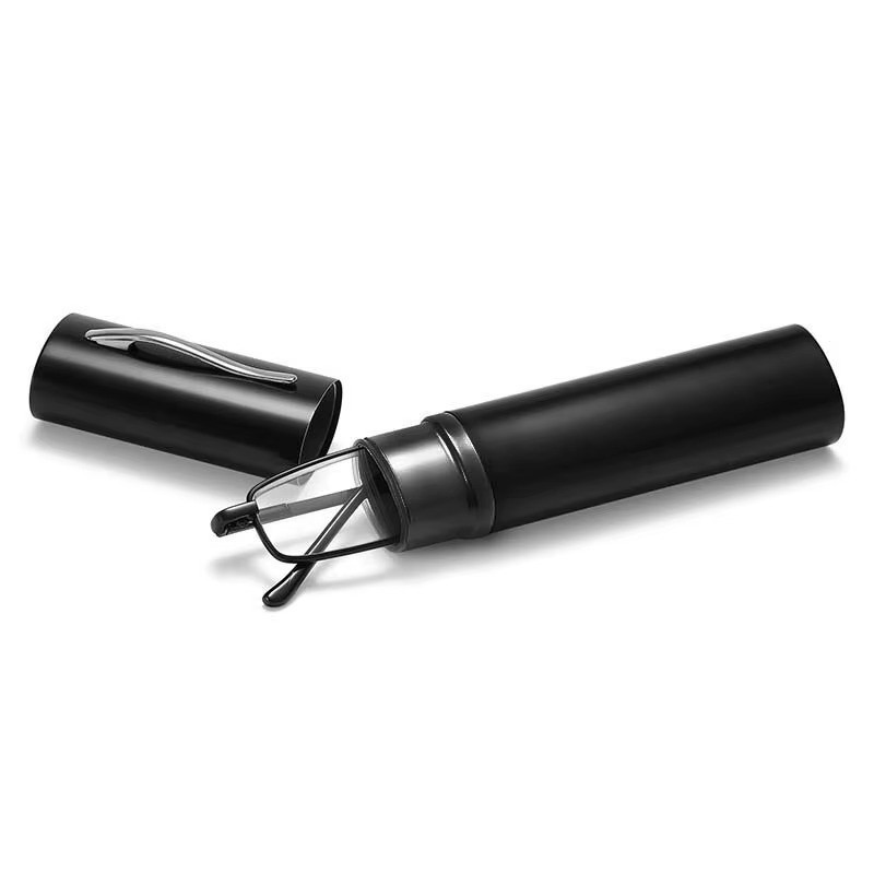 Compact Reading Glasses with Aluminum Tube Case Men Women Spring Hinge Reader Compact Reading Glasses with Aluminum Tube Case Men Women Spring Hinge Reader