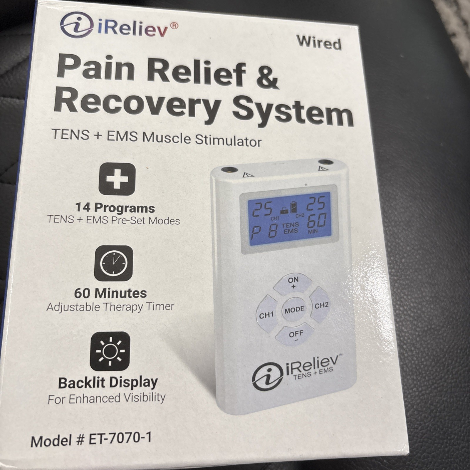 iReliev TENS Unit + EMS 14 Therapy Modes Premium Pain Relief and Recovery System iReliev TENS Unit + EMS 14 Therapy Modes Premium Pain Relief and Recovery System