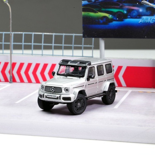 NZG 1/64 Mercedes Benz AMG G 63 4X4 2022 Gray SUV Diecast Car Model