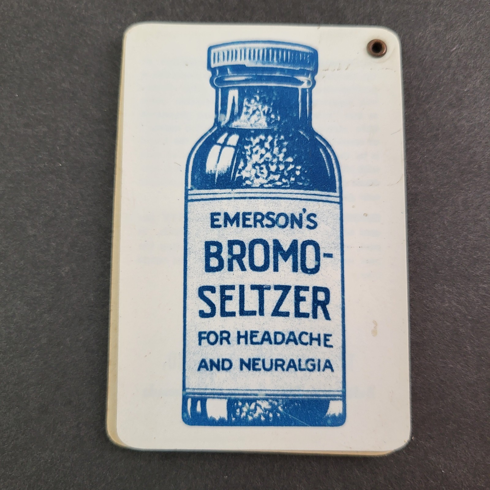 Emerson\'s Bromo Seltzer & Ginger Mint Gum 1928/1929 Calendar Erasable Tablet Emerson\'s Bromo Seltzer & Ginger Mint Gum 1928/1929 Calendar Erasable Tablet