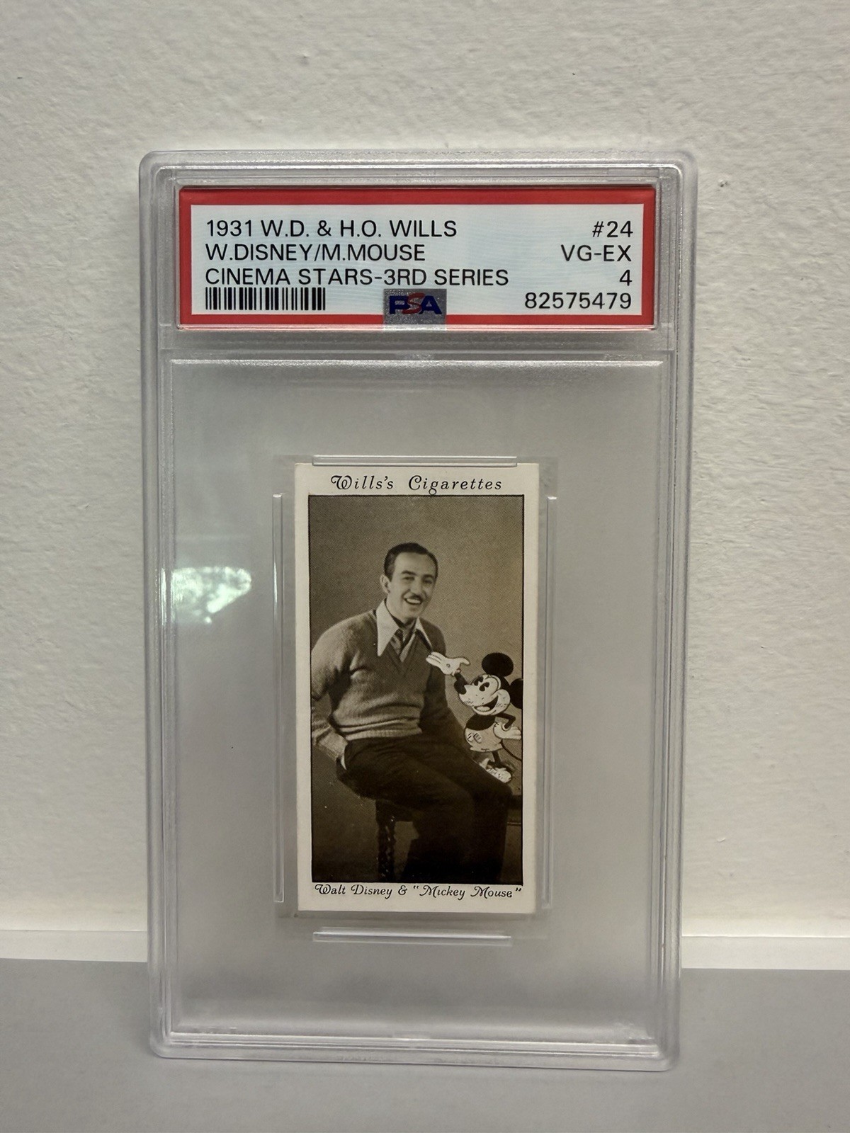 Walt Disney Mickey Mouse 1931 W.D. & H.O. Wills #24 Cinema Stars PSA 4