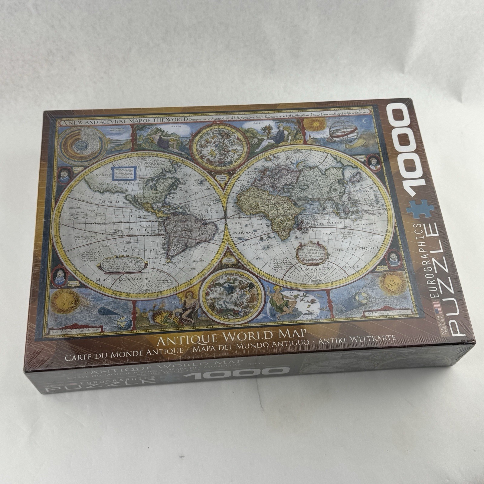 EuroGraphics Antique World Map Puzzle 1000 Piece 6000 2006 Jigsaw New Sealed EuroGraphics Antique World Map Puzzle 1000 Piece 6000 2006 Jigsaw New Sealed