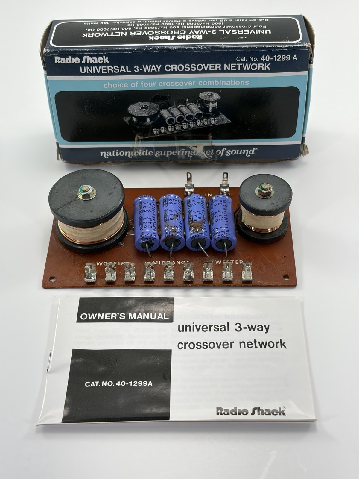 RadioShack Realistic Universal 3 Way Crossover Network 40-1299 New Open Box RadioShack Realistic Universal 3 Way Crossover Network 40-1299 New Open Box