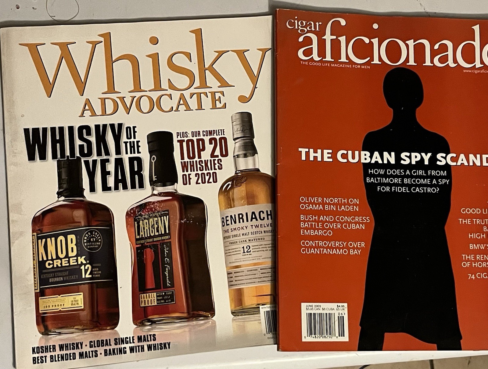CIGAR AFICIONADO Magazine VINTAGE 2002 & WHISKEY ADVOCATE Magazine 2020 NICE CIGAR AFICIONADO Magazine VINTAGE 2002 & WHISKEY ADVOCATE Magazine 2020 NICE