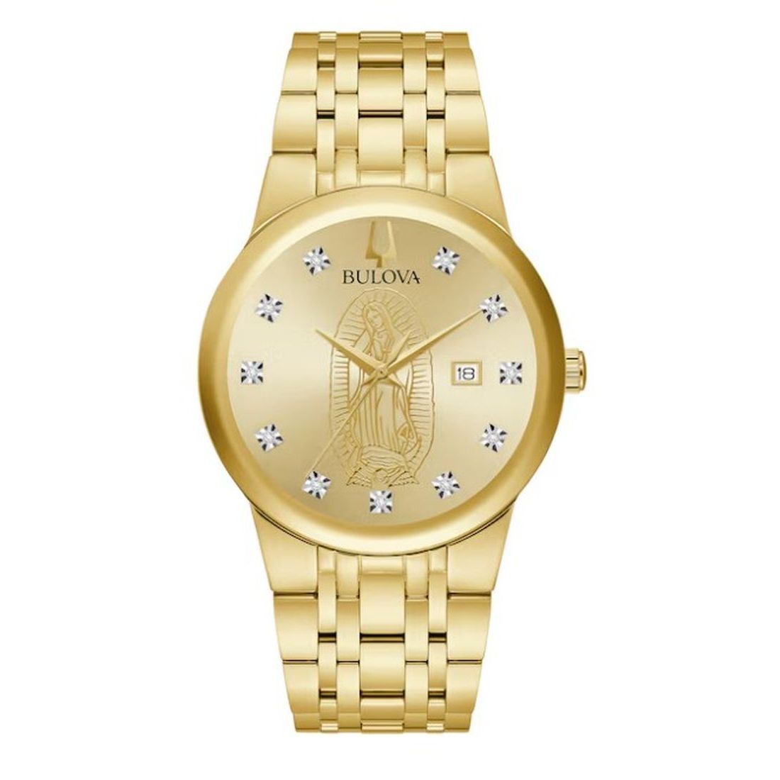 Bulova Our Lady of Guadalupe Men\'s Quartz Watch 97D139