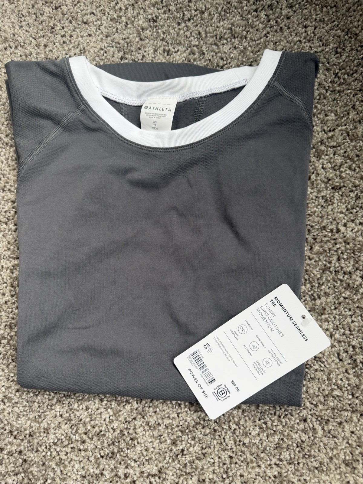 Athleta Momentum Seamless Tee XS