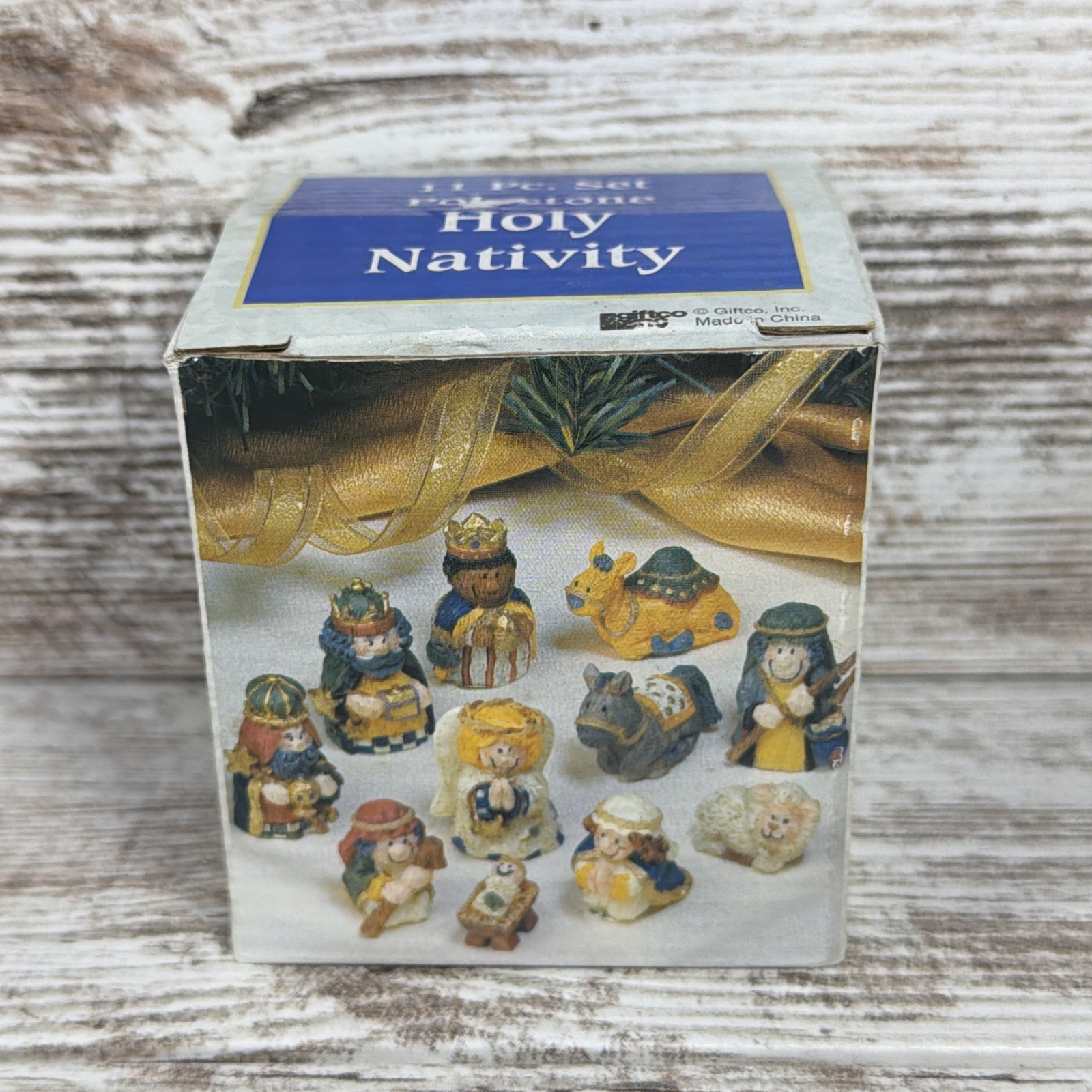 GIFTCO Vintage Holy Nativity Miniatures 11 Pc Set Polystone Christmas (NEW/NIB)