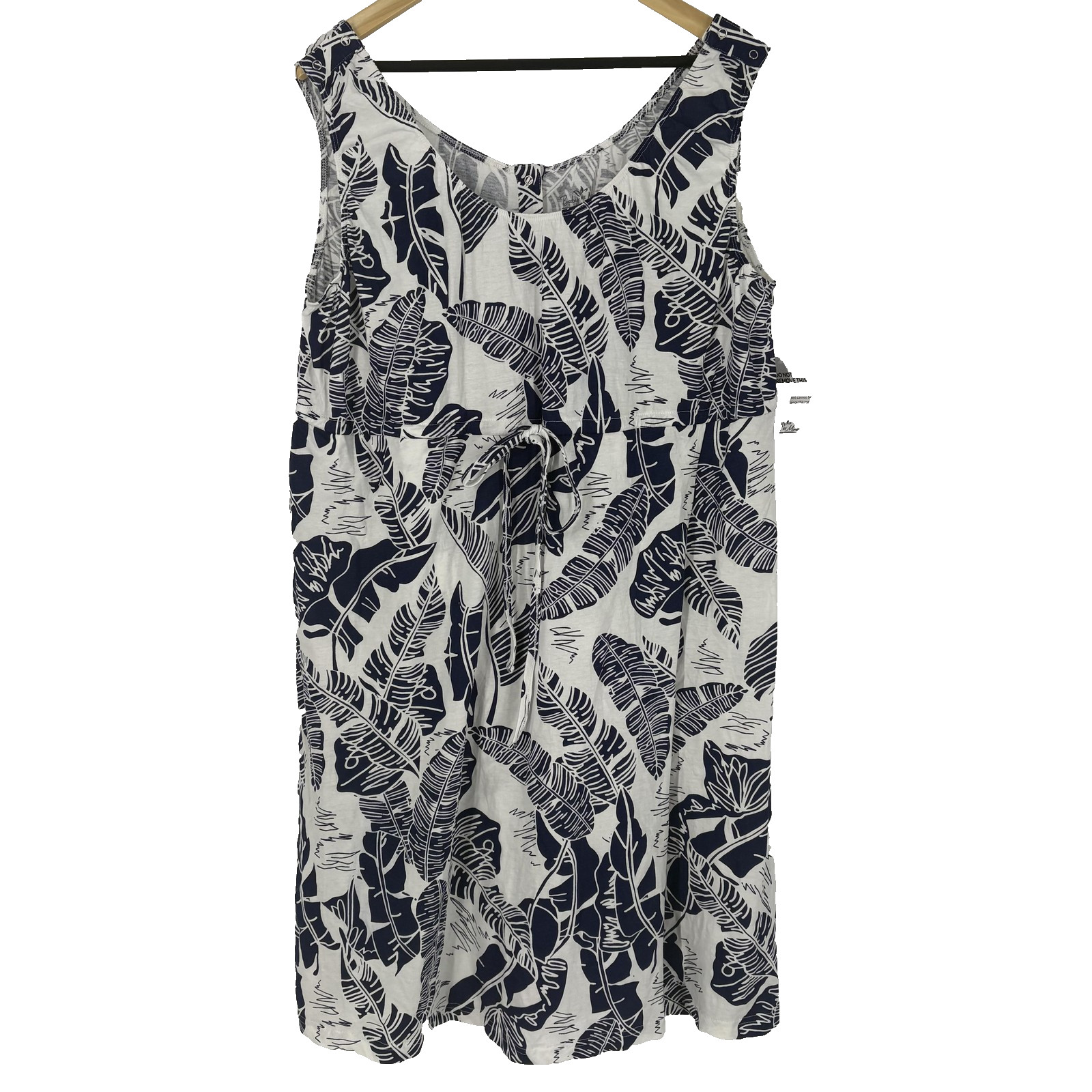 Baby Be Mine Dress Womens XL Blue Floral Scoop Neck Maternity Nursing Sundress