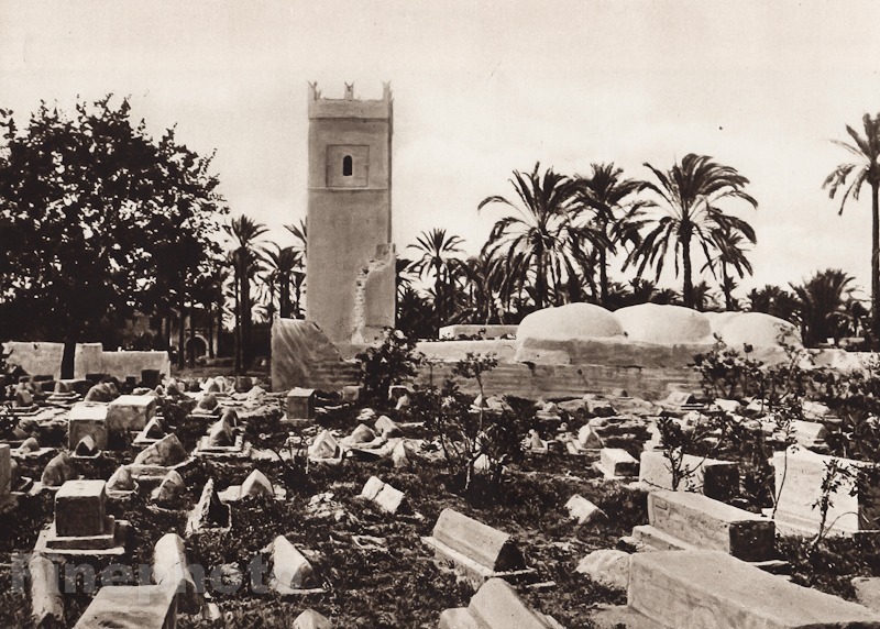 1924 Vintage NORTH AFRICA Tunisia Tripolis Cemetery Mosque LEHNERT And LANDROCK