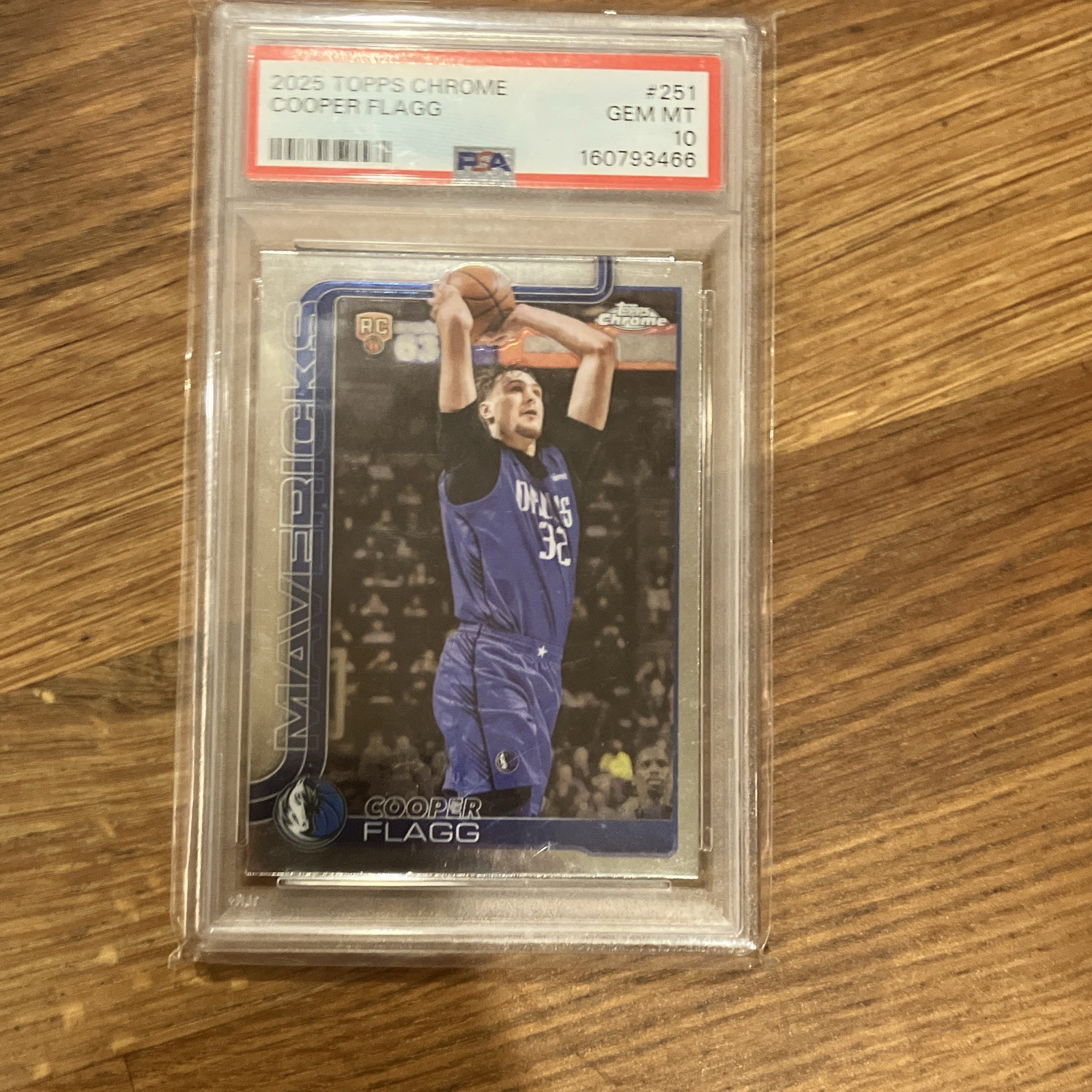 Topps 2025 Topps Chrome Cooper Flagg #251 Rookie Card PSA 10 Mavs Topps 2025 Topps Chrome Cooper Flagg #251 Rookie Card PSA 10 Mavs
