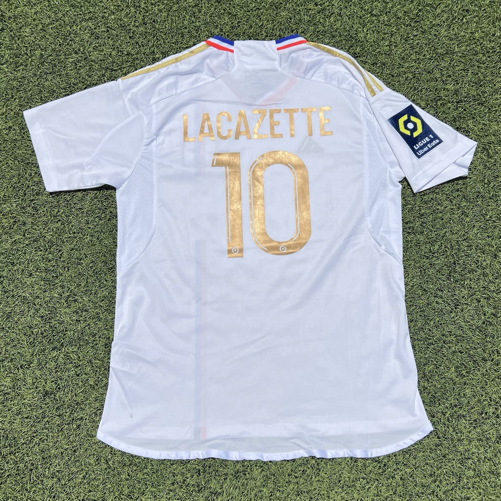 Lyon 2023/24 Ligue 1 Home Alexander Lacazette #10 Men's M/S Lyon 2023/24 Ligue 1 Home Alexander Lacazette #10 Men's M/S