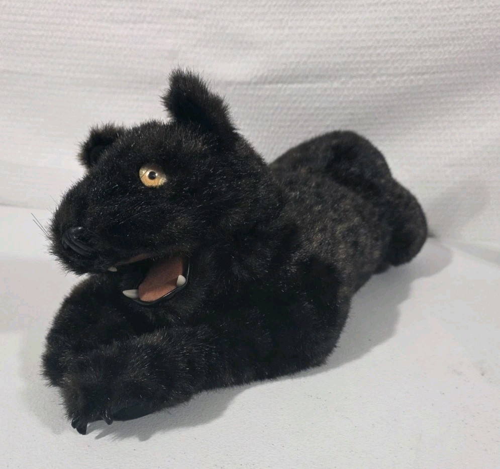 Vtg Folkmanis Black Panther puppet Plush Hand Puppet Plush Vtg Folkmanis Black Panther puppet Plush Hand Puppet Plush