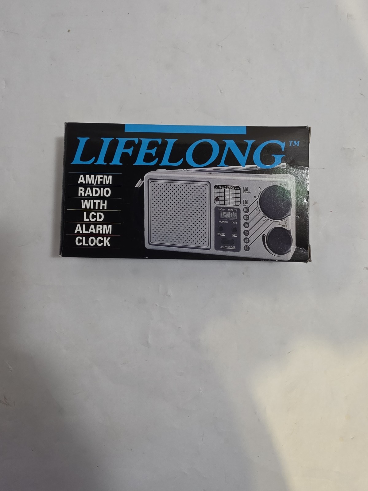 Vintage Lifelong Portable AM FM Radio Model 845 LCD Alarm Clock High Performance