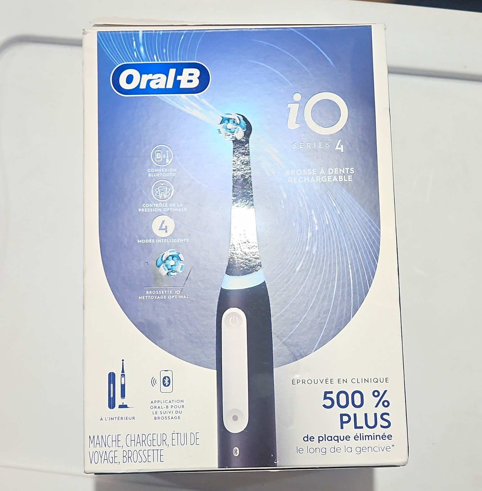 Oral-B iO Series 4 Matte Black Oscillating Brush, Bluetooth, Case, 4 Speed Oral-B iO Series 4 Matte Black Oscillating Brush, Bluetooth, Case, 4 Speed