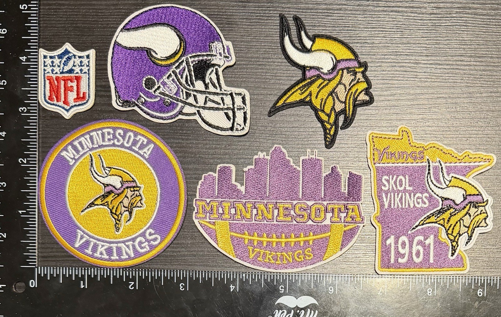 LOT OF 6 MINNESOTA VIKINGS IRON ON EMBROIDERED PATCHES U GET EVERYTHING IN PHOTO LOT OF 6 MINNESOTA VIKINGS IRON ON EMBROIDERED PATCHES U GET EVERYTHING IN PHOTO