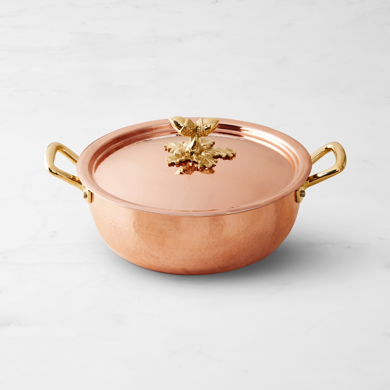 Ruffoni Historia Hammered Copper Chef Braiser with Acorn Knob, 3.5-Qt Ruffoni Historia Hammered Copper Chef Braiser with Acorn Knob, 3.5-Qt
