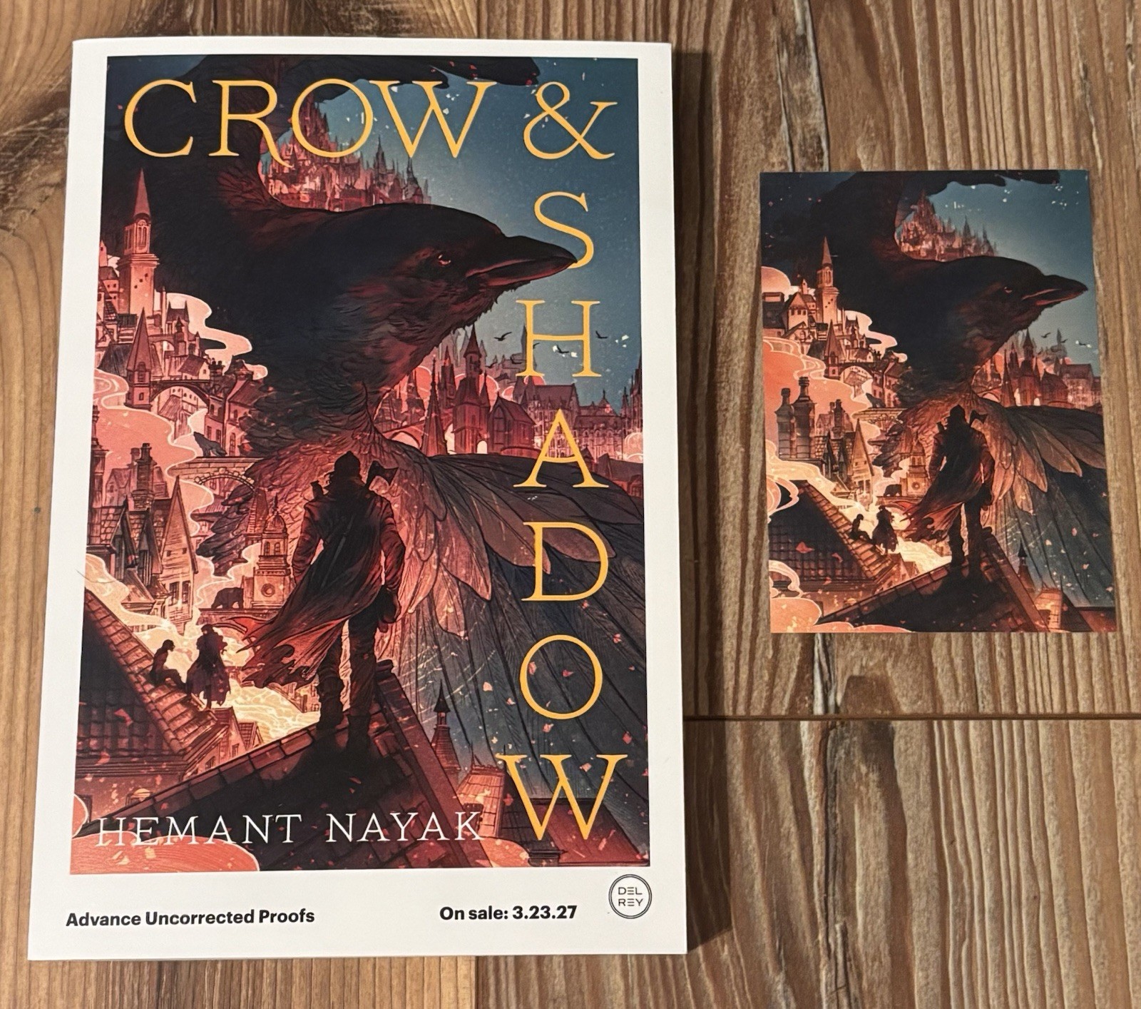 Crow & Shadow Advance Uncorrected Proof Novel NEW Rare NYCC 2026 Hemant Nayak